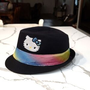 Girl’s Black HELLO KITTY Hat. NWOT